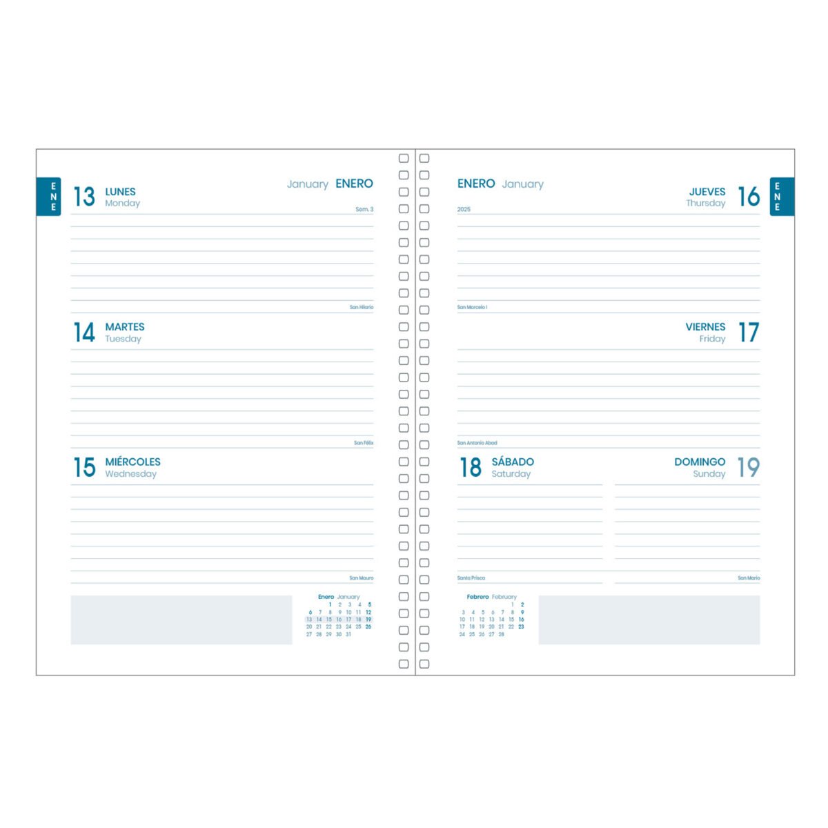 Agenda Escolar 2024-2025 Tamaño A5 Tapa Carton Forrado Semana Vista Elite Prime Dohe 51769 296789