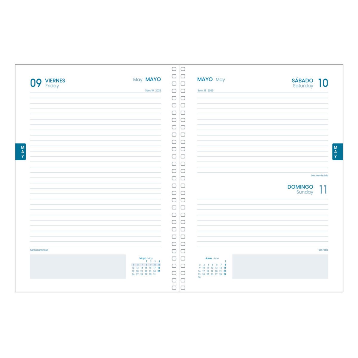 Agenda Escolar 2024-2025 Tamaño A5 Tapa Polipropileno Día Página Memory Basic Azul Dohe 51755 296989