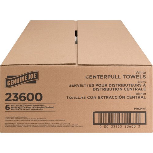 1026772770_In-Package-500x500-0.jpg Genuine Joe® Center-Pull 2-Ply Paper Hand Towels, 6 Rolls - Image 4
