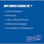 Genuine Joe® Standard Toilet Paper, 2-Ply, 400 Sheets, 96 Rolls - Image 2