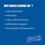 Genuine Joe® Standard Toilet Paper, 2-Ply, 500 Sheets, 96 Rolls - Image 2