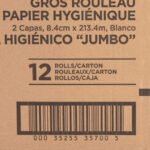 Genuine Joe® Jumbo Jr. Toilet Paper Roll, 2-Ply, 700-ft., 12 Rolls - Image 2