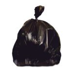Heritage Reprocessed Resin Can Liners, 60 gal, 1.5 mil, 38" x 58", Black, 100/Carton
