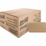 Genuine Joe® Single Fold Paper Towels, 1-Ply, Brown, 4000 Towels