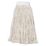 Boardwalk Cut-End Wet Mop Head, Cotton, #16, White, 12/Carton
