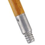 Rubbermaid Commercial Lacquered-Wood Threaded-Tip Broom/Sweep Handle, 0.94" dia x 60", Natural