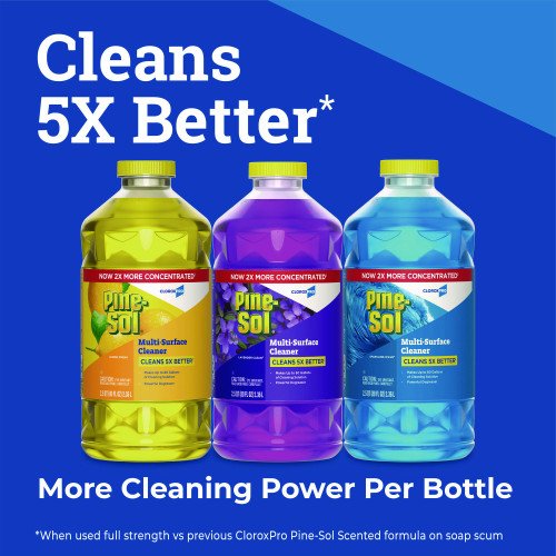 15004457-500x500-0.jpg Pine-Sol CloroxPro Multi-Surface Cleaner Concentrated, Lemon Fresh Scent, 80 oz Bottle - Image 4