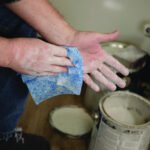 SCRUBS Hand Cleaner Towels, Cloth, 10 x 12, Citrus, Blue/White, 72/Bucket - Image 2