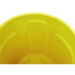 Rubbermaid Commercial Vented Round Brute Container, 32 gal, Plastic, Yellow - Image 4