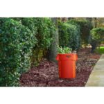 Rubbermaid Commercial Brute Round Container, 32 gal, Resin, Orange - Image 2