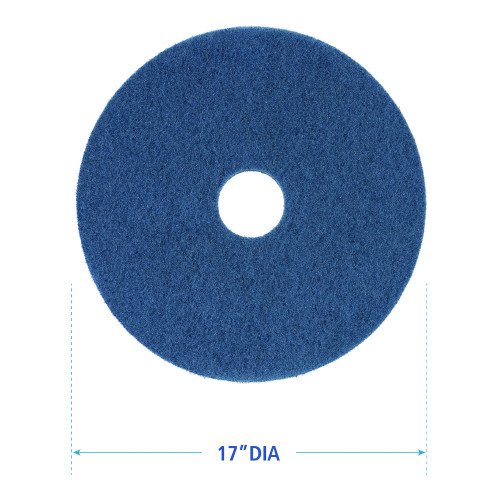 15011037-500x500-0.jpg Boardwalk Scrubbing Floor Pads, 17" Diameter, Blue, 5/Carton - Image 3