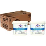 Clorox Healthcare Bleach Germicidal Wipes, 1-Ply, 12 x 12, Unscented, White, 110/Canister, 2 Canisters/Carton - Image 2