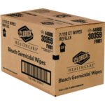 Clorox Healthcare Bleach Germicidal Wipes, 1-Ply, 12 x 12, Unscented, White, 110/Refill, 2 Refills/Carton - Image 3