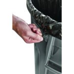 Rubbermaid Commercial Vented Round Brute Container, 55 gal, Plastic, Gray - Image 2
