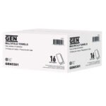 GEN Multifold Towels, 1-Ply, 9.25 x 9.05, White, 250/Pack, 16 Packs/Carton - Image 4