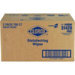 Clorox Disinfecting Wipes, 1-Ply, 7 x 8, Fresh Scent, White, 700/Bag Refill, 2 Bags/Carton - Image 2