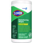 Clorox Disinfecting Wipes, 1-Ply, Fresh Scent, 7 x 8, White, 75/Canister, 6 Canisters/Carton - Image 2