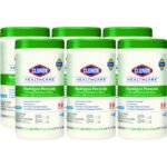 Clorox Healthcare Hydrogen Peroxide Cleaner Disinfectant Wipes, 9 x 6.75, Unscented, White, 95/Canister, 6 Canisters/Carton - Image 2