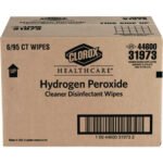 Clorox Healthcare Hydrogen Peroxide Cleaner Disinfectant Wipes, 9 x 6.75, Unscented, White, 95/Canister, 6 Canisters/Carton - Image 3
