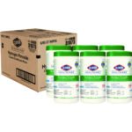 Clorox Healthcare Hydrogen Peroxide Cleaner Disinfectant Wipes, 9 x 6.75, Unscented, White, 95/Canister, 6 Canisters/Carton