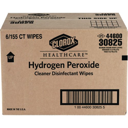 15023174-500x500-0.jpg Clorox Healthcare Hydrogen Peroxide Cleaner Disinfectant Wipes, 5.75 x 6.75, Unscented, White, 155/Canister, 6 Canisters/Carton - Image 3