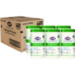 Clorox Healthcare Hydrogen Peroxide Cleaner Disinfectant Wipes, 5.75 x 6.75, Unscented, White, 155/Canister, 6 Canisters/Carton