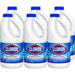 Clorox Concentrated Regular Disinfecting Bleach, 43 oz Bottle, 6/Carton