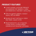 Betco pH7Q Neutral Disinfectant, Pleasant Lemon Scent, 5 gal Pail - Image 3