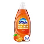 Dawn Ultra Antibacterial Dishwashing Liquid, Orange Scent, 30.8 oz Bottle, 8/Carton - Image 2