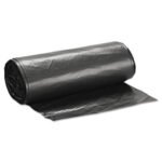 Inteplast Group Low-Density Commercial Can Liners, 60 gal, 1.4 mil, 38" x 58", Black, Interleaved Roll, 20 Bags/Roll, 5 Rolls/Carton - Image 3