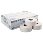 GEN® Jumbo Jr. Toilet Paper Rolls, 2-Ply, 700-ft., 12 Rolls - Image 2