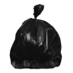 Linear Low Density Can Liners with AccuFit Sizing, 16 gal, 1 mil, 24" x 32", Black, Flat Pack, 250/Carton - Image 2