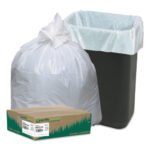 Earthsense Linear-Low-Density Recycled Tall Kitchen Bags, Open-Face, 13 gal, 24" x 33", White, 15 Bags/Roll, 10 Rolls/Box - Image 2