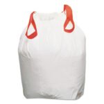 Draw 'n Tie Heavy-Duty Trash Bags, Drawstring, 13 gal, 24.5" x 27.38", White, 50 Bags/Roll, 4 Rolls/Box - Image 2