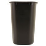 Rubbermaid Commercial Deskside Plastic Wastebasket, 7 gal, Plastic, Black - Image 2