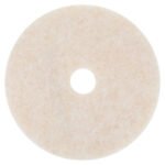 3M Ultra High-Speed TopLine Floor Burnishing Pads 3200, 20" Diameter, White/Amber, 5/Carton
