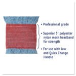 Boardwalk® Super Loop Wet Mop Head, Cotton/Synthetic, Large, Blue - Image 4