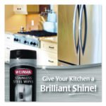 WEIMAN Stainless Steel Wipes, 1-Ply, 7 x 8, White, 30/Canister, 4 Canisters/Carton - Image 4