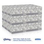 Kleenex Hand Towels, POP-UP Box, Cloth, 1-Ply, 9 x 10.5, Unscented, White, 120/Box, 18 Boxes/Carton - Image 4