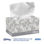 Kleenex Hand Towels, POP-UP Box, Cloth, 1-Ply, 9 x 10.5, Unscented, White, 120/Box, 18 Boxes/Carton - Image 3