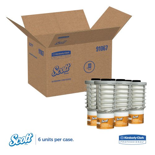261946-500x500-0.jpg Scott Essential Continuous Air Freshener Refill, Citrus, 48 mL Cartridge, 6/Carton - Image 3