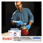 WypAll X90 Cloths, BRAG Box, 2-Ply, 11.1 x 16.8, Denim Blue, 136/Carton - Image 4