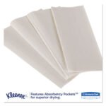 Kleenex Premiere Folded Towels, 1-Ply, 7.8 x 12.4, White, 120/Pack, 25 Packs/Carton - Image 3