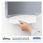 Kleenex Premiere Folded Towels, 1-Ply, 7.8 x 12.4, White, 120/Pack, 25 Packs/Carton - Image 4