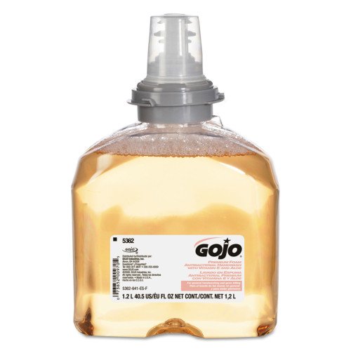 280078-500x500-0.jpg GOJO Premium Foam Antibacterial Hand Wash Refill, Fresh Fruit Scent, 1,200 mL, 2/Carton - Image 3
