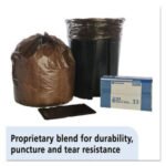 AbilityOne 8105011839769, SKILCRAFT Maximum Performance Trash Can Liner, 33 gal, 1.22 mil, 33" x 39", Brown, 125/Box - Image 4
