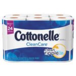Cottonelle® CleanCare Toilet Paper, 1-Ply, White, 170 Sheets, 12 Rolls