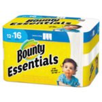 Bounty® Essentials Kitchen Paper Towels, 2-Ply, 83 Sheets, 12 Rolls