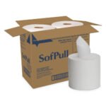 Georgia Pacific Professional SofPull Perforated Paper Towel, 1-Ply, 7.8 x 15, White, 560/Roll, 4 Rolls/Carton