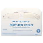 HOSPECO Health Gards Toilet Seat Covers, 14.25 x 16.5, White, 250 Covers/Pack, 20 Packs/Carton - Image 2